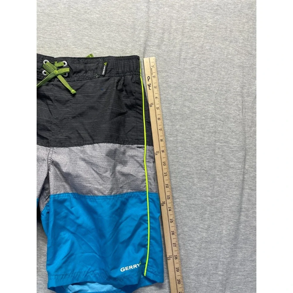 Gerry Swim Trunks Shorts Youth Boys XL-18/20 Multi Colorblock Drawstring Waist